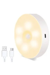 BY-LAMP Hareket Sensörlü Usb Şarjlı Mıknatıslı Led Işık Lamba Dolap Içi Ev Çekmece Gece Lambası Aydınlatma - 1