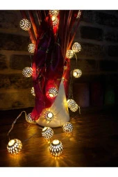 BY-LAMP Gümüş Top Led Işıkları - 1