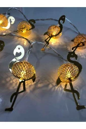 BY-LAMP Gold Flamingo Süsleme Işıkları - 2