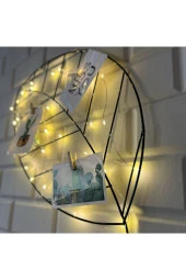BY-LAMP Işıklı ve Mandallı Yaprak Tel Pano - 3