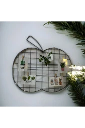 BY-LAMP Işıklı ve Mandallı Elma Siyah Tel Pano - 1