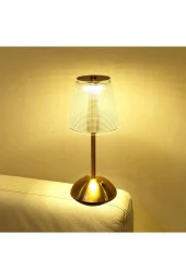 BY-LAMP Buzlu Cam Kristal Masa Lambası Dokunmatik 3 Işık Rengi Dim Edilebilir - 2