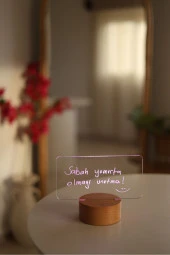 BY-LAMP Kalemli Yazılabilir 7 Renk Işıklı LED Mesaj Panosu Gece Lambası thumbnail 3