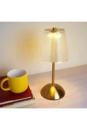 BY-LAMP Buzlu Cam Kristal Masa Lambası Dokunmatik 3 Işık Rengi Dim Edilebilir - 4