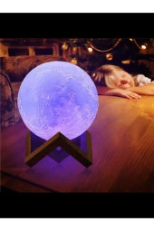 BY-LAMP Ay Gece Lambası 16 Renk Kumandalı 13 cm thumbnail 4