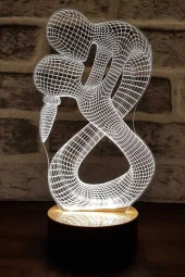 BY-LAMP Sevgiliye Özel Hediye Led Masa Lambası Sevgililer Günü Hediyesi Aşıklar 7 Farklı Işık Renkli thumbnail 1