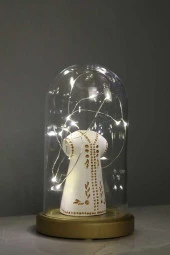 BY-LAMP Işıklı Fanus Led Lamba Gold Kaftan Hediye Fanus Lamba thumbnail 1