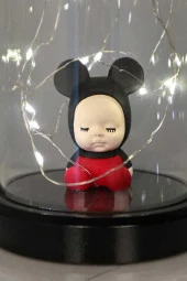 BY-LAMP Işıklı Led Fanus Lamba Mickey Mouse Çocuk Odası Hediyesi Gece Lambası thumbnail 2