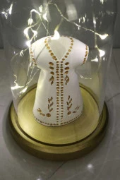 BY-LAMP Işıklı Fanus Led Lamba Gold Kaftan Hediye Fanus Lamba thumbnail 3