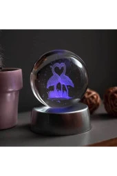 BY-LAMP 3D Flamingo Işıklı Kristal Hediye Topu thumbnail 1