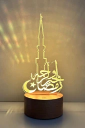 BY-LAMP Ay Yıldızlı Minare Figürlü Dekoratif Hediye Led Masa Lambası thumbnail 1