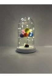 BY-LAMP Işıklı Fanus Renkli Balon Figürlü Lamba Çocuk Odası Hediyesi Gece Lambası - 4