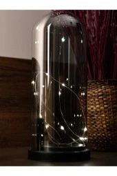 BY-LAMP Dekoratif Işıklı Füme Cam Rengi Fanus Lamba Yeni Yıl Hediyesi Gece Lambası thumbnail 3