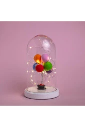 BY-LAMP Işıklı Fanus Renkli Balon Figürlü Lamba Çocuk Odası Hediyesi Gece Lambası - 2