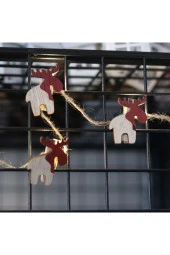 BY-LAMP Yılbaşı Süsleme Led Işık Yeni Yıl Hediyesi Ahşap Geyik Mandallı Işık Zinciri thumbnail 1