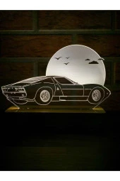 BY-LAMP Lamborghini Led Masa Lambası Ahşap Taban Günışığı Gece Lambası Hediye Dekoratif Aydınlatma - 1