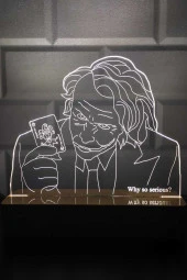 BY-LAMP Joker Led Masa Lambası Ahşap Taban Günışığı Gece Lambası Hediye Dekoratif Aydınlatma - 1