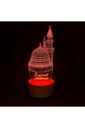 BY-LAMP 3 Boyutlu Medine Figürlü Dekoratif Hediye Led Masa Lambası thumbnail 3