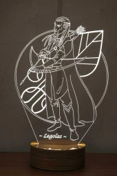 BY-LAMP Legolas Led Masa Lambası Ahşap Taban 7 Farklı Işık Renkli Hediye Dekoratif Aydınlatma thumbnail 1