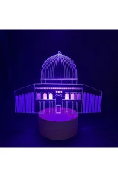 BY-LAMP 3 Boyutlu Kubbet-üs Sahra Figürlü Dekoratif Hediye Led Masa Lambası thumbnail 2