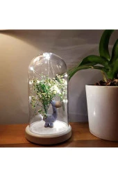 BY-LAMP Işıklı Fanus Mavi Zürafa Çocuk Odası Gece Lambası Hediyesi Beyaz Taban thumbnail 2