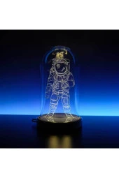 BY-LAMP Astronot Cam Fanus Lamba Uzay Temalı Hediye Gece Lambası thumbnail 3