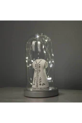 BY-LAMP Gümüş Kaftan Figürlü Lamba Led Işıklı Arkadaşa Hediye Gece Lambası thumbnail 2