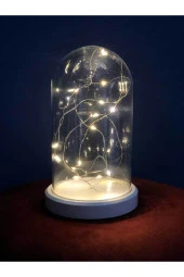 BY-LAMP Işıklı Fanus Günışığı Renk Led Gece Lambası Beyaz Taban thumbnail 2