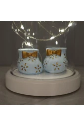 BY-LAMP Işıklı Mavi Bebek Patiği Led Gece Lambası Bebek Doğum Hediyesi thumbnail 2