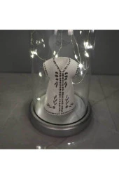 BY-LAMP Gümüş Kaftan Figürlü Lamba Led Işıklı Arkadaşa Hediye Gece Lambası thumbnail 3