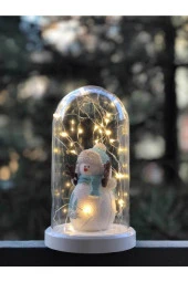 BY-LAMP Kardan Adam Figürlü Işıklı Led Lamba Kış Temalı Yeni Yıla Özel Hediye thumbnail 1