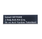 Yaka İsimliği - Arkası İğneli - Sağlık Personeli İsimliği - 1