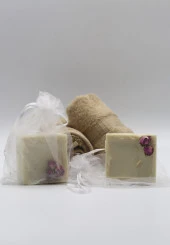 Tardan Doğal El Yapımı Dekoratif Banyo ve El Sabunu - Gül Kokulu - 2 Adet - 1