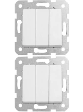 Viko Linnera Üçlü Anahtar Beyaz 90440068 (Çerçeve Dahil) (2 Adet) thumbnail 1