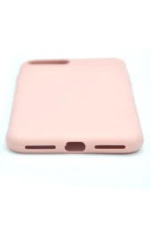 iPhone 7 Plus / 8 Plus Uyumlu Düz Renk Esnek Yumuşak Silikon Kılıf  Rubber Pembe thumbnail 4
