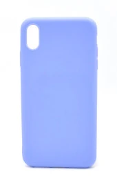 iPhone XR Uyumlu Düz Renk Esnek Yumuşak Silikon Kılıf  Rubber Açık Mor thumbnail 1