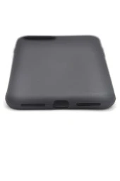 iPhone 7 Plus / 8 Plus Uyumlu Düz Renk Esnek Yumuşak Silikon Kılıf  Rubber Siyah thumbnail 4