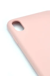 iPhone XS Max Uyumlu Düz Renk Esnek Yumuşak Silikon Kılıf  Rubber Pudra Pembe thumbnail 3