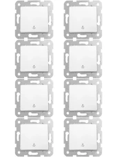 Viko Linnera Light Mekanizma Anahtar Beyaz (Çerçeve Dahil) 90440003 (8 Adet) thumbnail 1