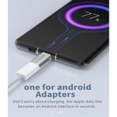 Lightnin 8 pin dişi to mikro usb erkek çevirici şarj adaptörü thumbnail 3