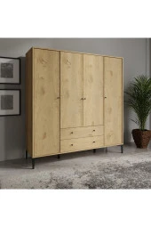 VENATTO Focus 4 Kapılı Dolap (Meşe) (%100Mdf) - 1