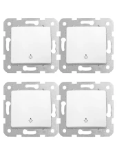Viko Linnera Light Mekanizma Anahtar Beyaz (Çerçeve Dahil) 90440003 (4 Adet) - 1