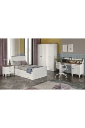 VENATTO Smart Xl Genç Odası - Smart 4 Kapılı Dolap, Smart Çalışma Masası, Smart Komodin, Smart Yavrulu Karyola 100X200 (%100Mdf) - 1