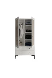 VENATTO Trio M Genç Odası Beyaz - Trio 2 Kapılı Dolap, Trio Çalışma Masası, Trio Komodin, Trio Karyola 90X190 (%100Mdf) - 6