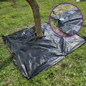 5X5 METRE AĞAÇ KORUMA ÖRTÜSÜ VE SABİTLEME ÇİVİSİ YER ÖRTÜSÜ YABANİ OT ENGELLEME PASPASI AĞAÇ DİBİ BEZİ SULZER KUMAŞ thumbnail 1