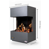 Revega H50AB Seramik Camlı Hermetik Doğalgazlı Şömine 5kW - 1