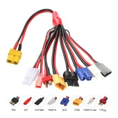 Powermaster Lipo Batarya Banana Şarj Kablo Seti 8 in 1 Şarj Aleti Trx Jst Futaba Tamiya Ec3 XT60 Tamiya Mini ve T Plug Uçlu - 1