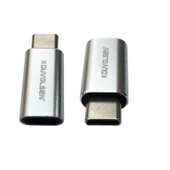 Lightning 8 pin dişi to type c erkek çevirici şarj adaptörü thumbnail 1