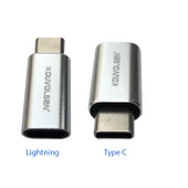 Lightning 8 pin dişi to type c erkek çevirici şarj adaptörü thumbnail 2