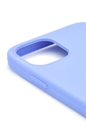 iPhone 11 Pro Uyumlu Düz Renk Esnek Yumuşak Silikon Kılıf  Rubber Açık Mor thumbnail 3